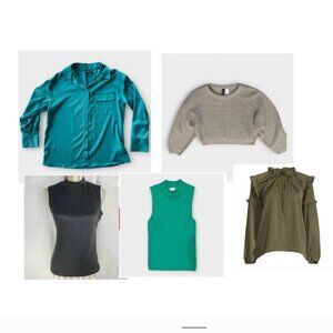 5 tops $30 SALE! Size medium, brands like H&M, Who What Wear